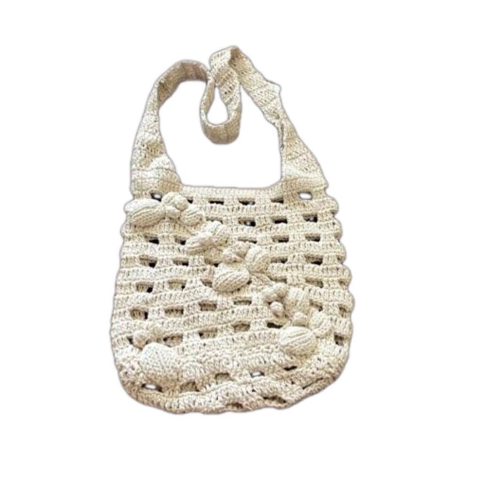 Urban Outfitters Crochet Crème Color Hobo Bag / Cross Body Style Bag